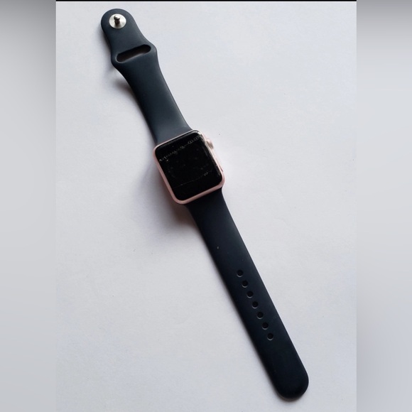 Apple Watch 38mm 7000 Series Rose Gold Black Band